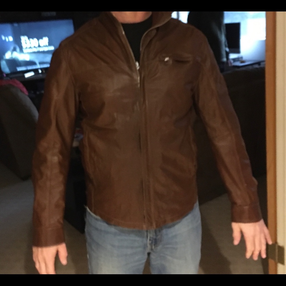 SOLD!! Gimos Soft Brown Italian Leather Jacket. - Picture 1 of 8